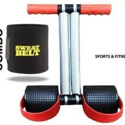 shopeleven Combo of Tummy Trimmer, Swe Belt for Stretching Toning Exercising Workout Fitness Equipment Fitness Accessory Kit Kit-picture-17