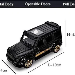 fenterprises Premium G Wagon Diecast Toy Car- Pull Back Action, Open Doors, Metal Model image 4