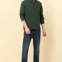allen solly Men Full Sleeve Solid Sweatshirt image 2