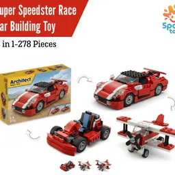spark toy 23-in-1 Architect Block Set | Racing Car DIY Building Toy for Kids-picture-45