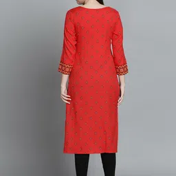 True Shape Geometric Printed Straight Maternity Kurta image 4