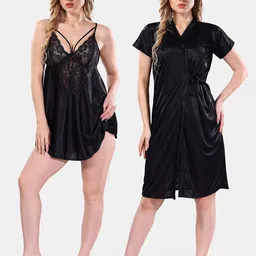 Be You Floral Lace Baby Doll With Robe-image-41