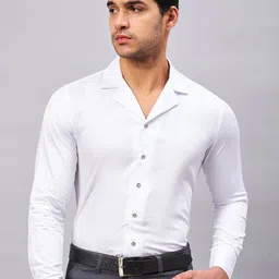 LOUIS STITCH  spread collar Long Sleeves Formal Cotton Shirt-picture-4