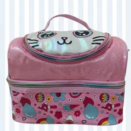 kidopanti reamland double decker lunch bag pink Waterproof Lunch Bag-picture-42