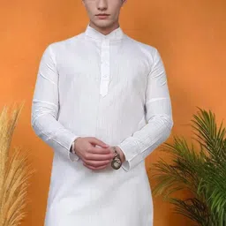 lemonx Men Cotton Blend Kurta Pyjama Set image 2
