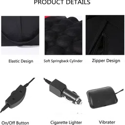 maties Black Memory Foam Car Pillow Cushion for Universal For Car image 4