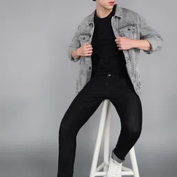 metronaut Men Slim Mid Rise Black Jeans image 2