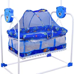 flipzon Premium New Born Baby Cradle with Mosquito Net Bassinet-picture-11