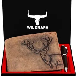 Men Brown Genuine Leather RFID Wallet-image-38