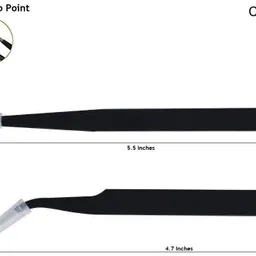 wroughton 2 Sets of Anti-Static Stainless Steel Tweezers Non-magnetic Tweezer Set for Electronics, Jewelry, Eyebrow & Ingrown Hair Removal- Straight & Curved image 2