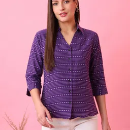 dl fashion Women Regular Fit Printed Spread Collar Casual Shirt-picture-19