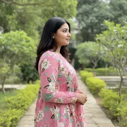 radhegovind creation Casual Regular Sleeves Printed Women Red Top image 3