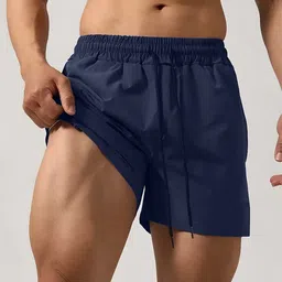 mendior Solid Men Blue Boxer Shorts image 1