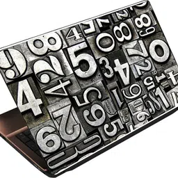 Techfit 3 in 1 Laptop Skin Decal Vinyl Pack 15.6 inch with Screen Guard and Silicone Keyboard Protector - Printed Metal Collage Combo Set image 2