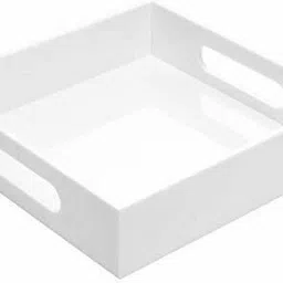 barcrock Glossy Finish (L18 XW18X5 CM)Milky White Tray-picture-16