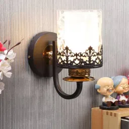 eliante by jainsons lights Bezalel Metal Wall Mounted Uplight Sconce (Black)-picture-32