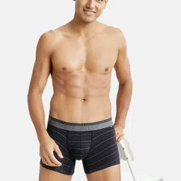 jockey US68 Super Combed Cotton Elastane Stretch Striped Men Trunk image 5