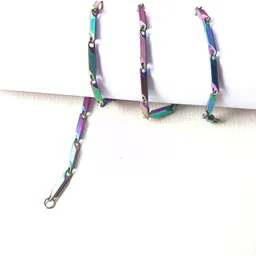 yuvaan crystal steel long chain for boys & men Sterling Silver Plated Stainless Steel Chain-picture-26