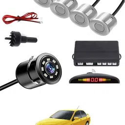 zplus Car Parking Sensors - Set of 4 with Reverse Parking Camera (Silver)-52 Safety of Passengers/Car One Alarm Kit-2089 Parking Sensor-picture-11