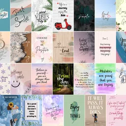 astler trading co 27 Aesthetic Wall Posters – 300GSM Matte Finish Photo Prints for Wall Decor | Retro Room Aesthetic Postcards with Double Sided Tape Fine Art Print-picture-11