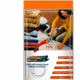 pavityaksh Reusable Vacuum Compressed Space Saver Storage Bag (Set Of 2) (50 X 60) Travel Storage Vacuum Bags-picture-17