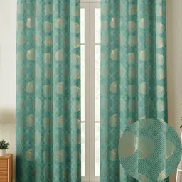 drape and decor 213.36 cm (7 ft) Door Velvet Room Darkening Curtain (Pack Of 2)-picture-26