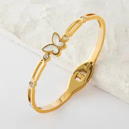 Designs & You Stainless Steel Gold-Plated Bangle-Style Bracelet image 5