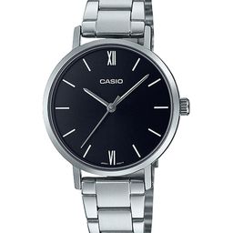 CASIO Women Black Dial & Silver Toned Stainless Steel Analogue Watch A1997-picture-30