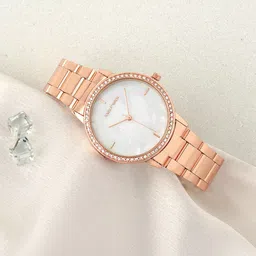 JOKER & WITCH Women Embellished Dial & Stainless Steel Bracelet Style Straps Analogue Watch AMWW583_M-picture-22