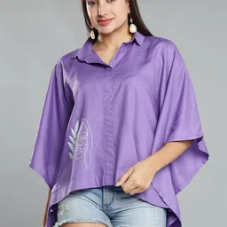 LetsDressUp Shirt Collar Flared Sleeve Shirt Style Kaftan Top-picture-35