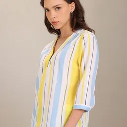 U.S. Polo Assn. Women Striped Shirt Style Top image 3