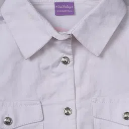 One Friday Tie Up Detail Cotton Shirt Style Top image 3