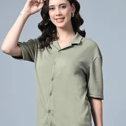 CLAFOUTIS Crepe Shirt Style Top image 3