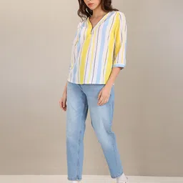 U.S. Polo Assn. Women Striped Shirt Style Top image 5