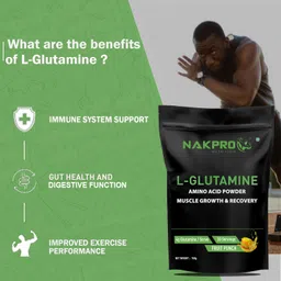nakpro L-Glutamine Supplement Powder - 30 Servings Glutamine image 3