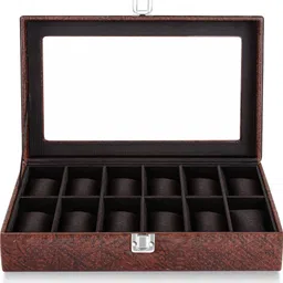 anav PU Leather Watch Box|Jewelry Box|Wrist storage Watch Box|Premium Watch case Watch Box-picture-16