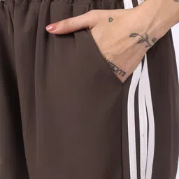 aileyis Pack of 2 Women Striped Blue, Brown Track Pants image 4