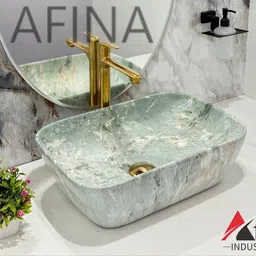 afina industries Premium Ceramic BASIN Which Gives Look To your Home Table Top Wash Basin LC1014 Ceramic Tabletop Washbasin/Countertop Wash Basin/Basin for Bathroom Table Top Basin-picture-10