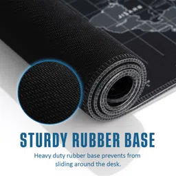 Inovera RGB Light World Map Anti-Slip Extended Desk Mat Gaming Rubber Stitched Mousepad image 4