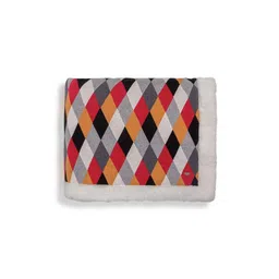 pluchi Grey Cotton Checkered 250 Gsm Double Kids Blanket image 4