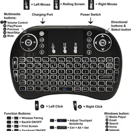 WOLBLIX Mini Keyboard Wireless Touchpad Keyboard for Laptop Desktop Computer Wireless Standard Laptop Keyboard Compatible with Laptop image 3