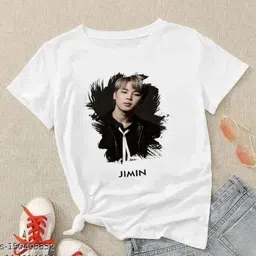 sqf Women Printed, Typography Round Neck Polyester White T-Shirt-picture-12