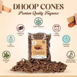 mkagarbatti Multi Incense Dhoop Batti ( charcoal free ) Cones Combo Of GULAB, Woods, CHANDAN image 3