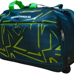 swiftbags 60 L Strolley Duffel Bag - Expandable Large Capacity Folding Bag, Travel Waterproof Carry Travel Bag - Green - Large Capacity image 2