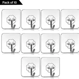 Heavy Duty Waterproof Transparent Sticky Hooks 10KG Drill-Free (10+1 FREE) Hook 1-image-22