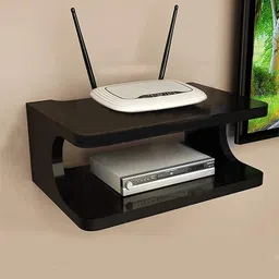 ziaro Set top Box Stand | WiFi Router Holder Wooden Wall Shelves | Setup Box Stand Wooden Wall Shelf image 2