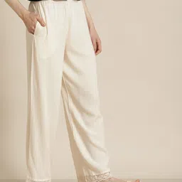 juniper Women Regular Fit Beige Viscose Rayon Trousers image 3