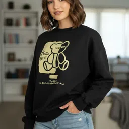calm down Women Full Sleeve Graphic Print Sweatshirt image 5