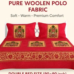 eleganzze Polyester Double Flat 300 TC Floral Bedsheet image 2