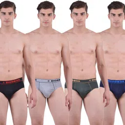 dollar bigboss Pack of 4 Anti-Microbial Super Combed Cotton Solid Men Brief-picture-11
